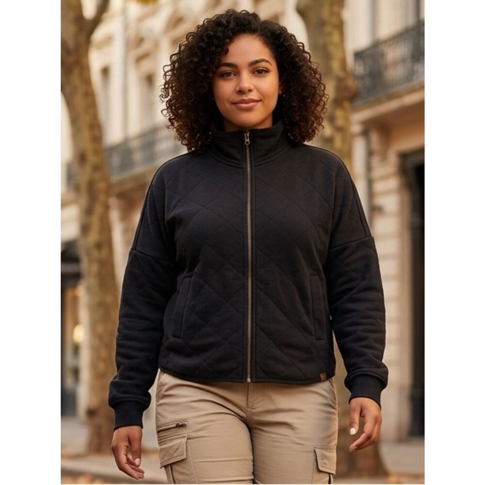 NWT Alpine Design Women’s Black Twill Fleece Insulated Jacket - Size XL